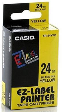 páska CASIO XR-24YW1 Black On Yellow Tape EZ Label Printer (24mm)