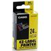 páska CASIO XR-24YW1 Black On Yellow Tape EZ Label Printer (24mm)