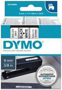 páska DYMO 40913 Black On White Tape (9mm)