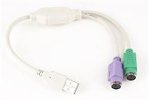 UAPS12 USB to 2 ports PS/2 converter USB A plug/2 x MDIN 6F 50cm cable